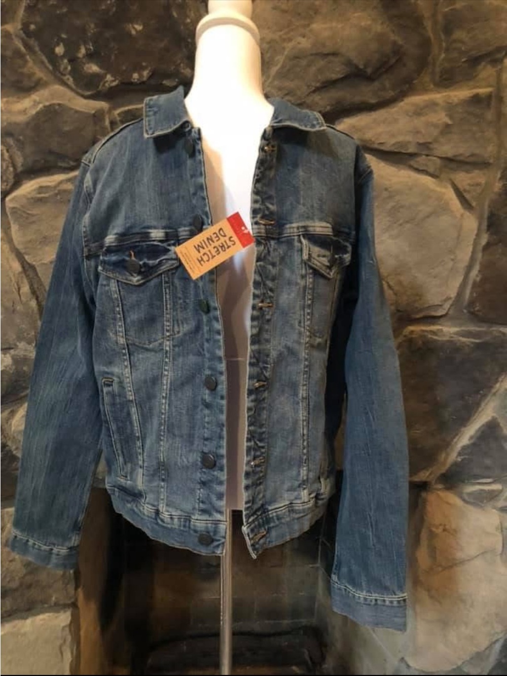 NWT Aeropostale Classic Blue Trucker Fit Denim Stretch Jacket Men’s M Streetwear